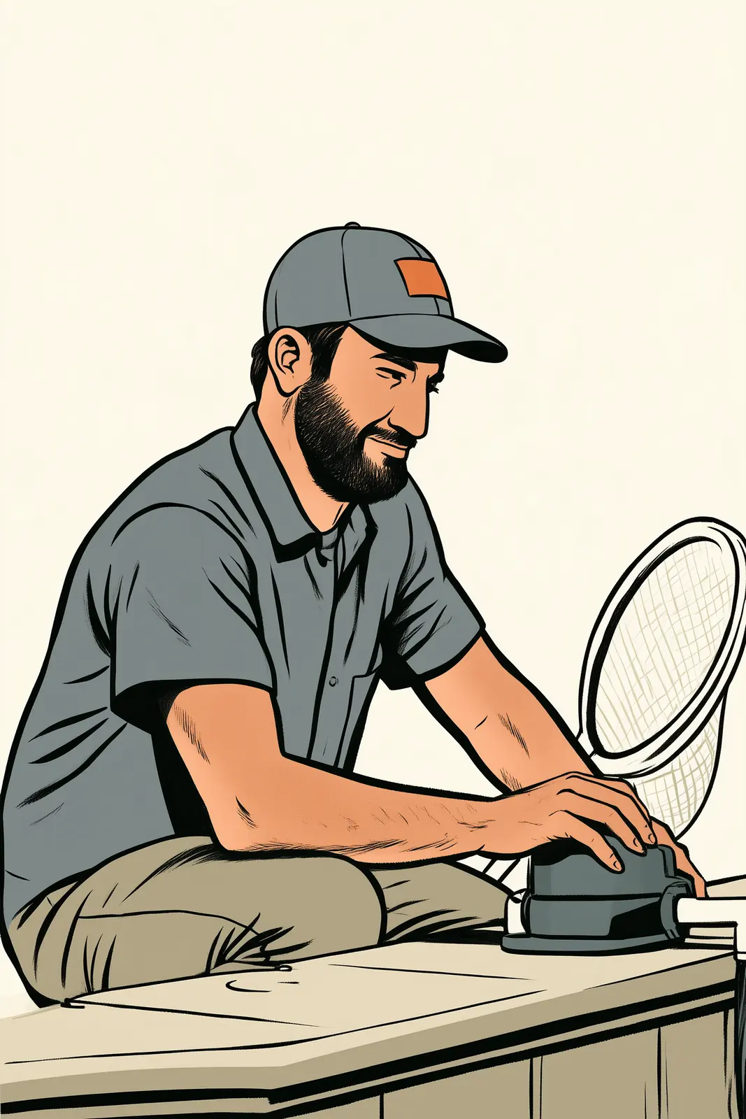 A pool technician working on a pump